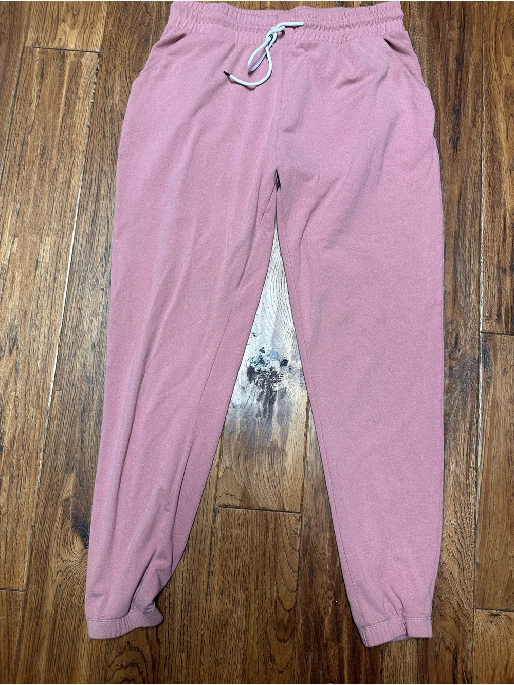Womens Pink Drawstring Jogger Bottoms